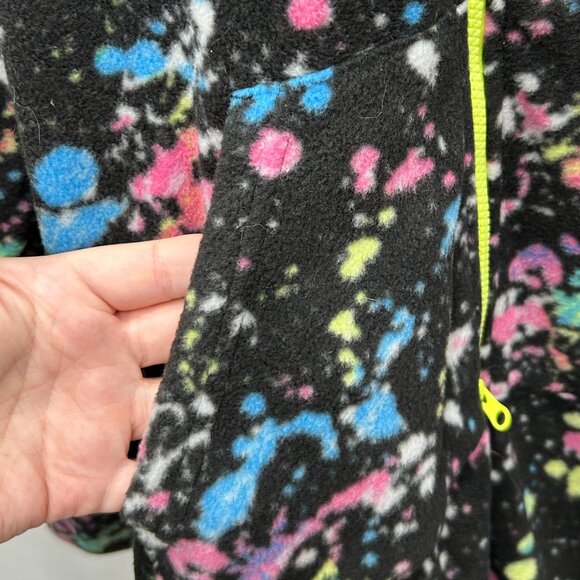 NEW Chubbies Mens The Brunch Wrap Supreme Black Neon Splatter Fleece Onesie Sz L - Picture 5 of 11